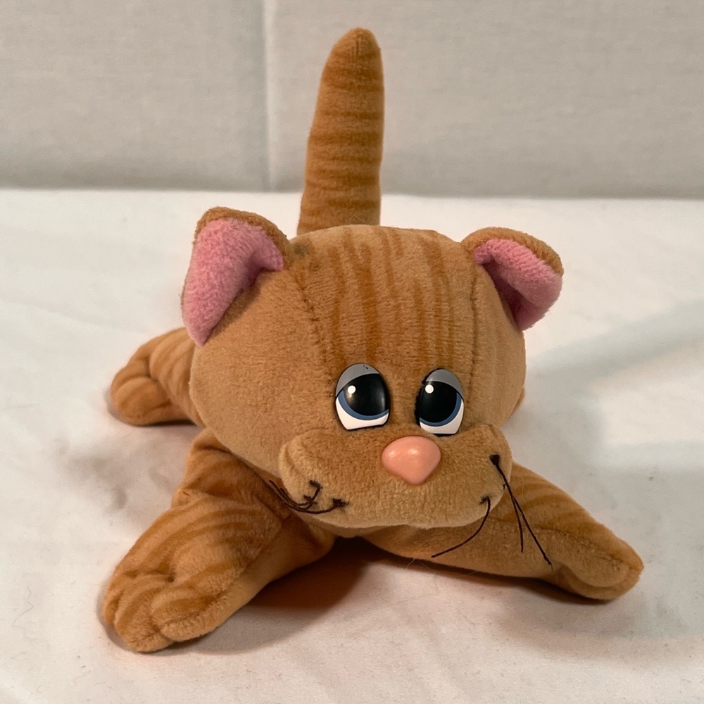 Tonka VINTAGE 1980's Pound Purries 6” Orange Stripe Tabby KITTY CAT Plush.